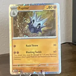 Cosmic swirl Pokemon TCG Pupitar black star promo 120 Holo Rare promo - Image 2