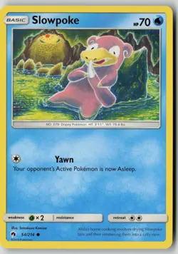 Slowpoke 54/214 Common Lost Thunder Pokemon NM - Image 1