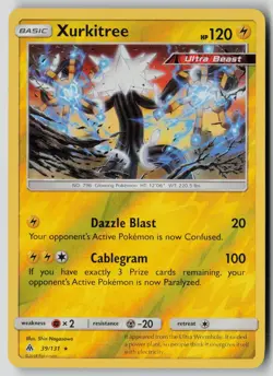 Xurkitree 39/131 Rare Forbidden Light Pokemon Reverse Holo LP - Image 1