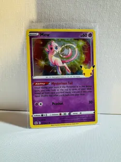 Pokemon TCG Mew Holo Rare Celebrations 25th Anniversary Card - Image 1
