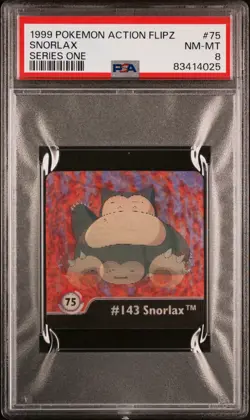 Pokemon Snorlax #75 Action Flipz Series One PSA 8 NM-MT - Image 1