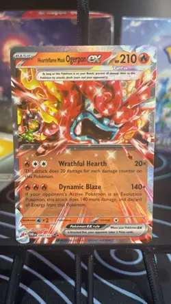 Pokemon Twilight Masquerade Hearthflame Mask Ogerpon EX 040/167 Rare Mint - Image 1