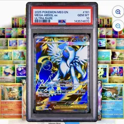 2025 POKEMON MEG EN MEGA ABSOL ex ULTRA RARE PSA 10 - Image 1