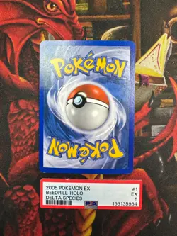 BEEDRILL HOLO (DELTA SPECIES) 2005 POKEMON EX DELTA SPECIES PSA 5 LP 1/113 - Image 3