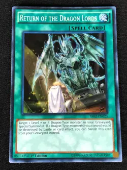 YUGIOH RETURN OF THE DRAGON LORDS SR02-EN025 1ST SUPER (NM) - Image 1