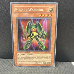 YUGIOH ROCKET WARRIOR CT2-EN005 SECRET LIMITED ED NM/VLP - Image 1