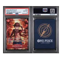 2024 ENGLISH ONE PIECE PROMOS #006 MONKEY D. LUFFY TREASURE BOOSTERS SET PSA 10 - Image 3