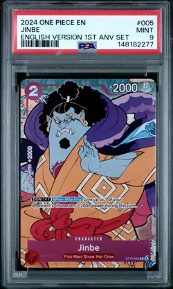2024 ONE PIECE ENGLISH VERSION 1ST ANNIVERSARY SET #005 JINBE PSA 9 - Image 1