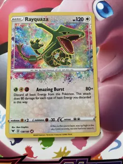 Pokemon TCG Vivid Voltage Rayquaza Holo Card 138/185 Amazing Rare - Image 1