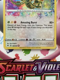 Pokemon TCG Vivid Voltage Rayquaza Holo Card 138/185 Amazing Rare - Image 2