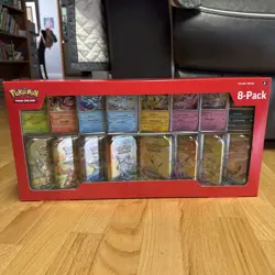 PokemonTCG Prismatic Evolutions Costco 8 Mini-Tin Bundle w Promo Cards (In Hand) - Image 1