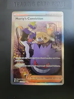 Pokemon TCG Morty’s Conviction Trainer Card Holo 2 Gold Star 211/162 - Image 1