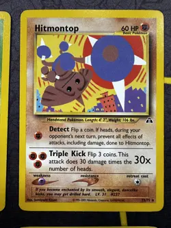 Pokemon TCG Neo Discovery Card Lot WOTC - Tyrogue, Houndour, Hitmontop LP/MP - Image 3
