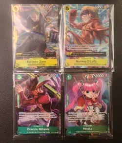 One Piece Illustration Box Vol. 4 Promo 4 Card Lot SEALED! Perona, Dracule... - Image 1