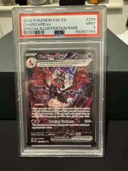 Charizard ex 234/091 PSA 9 Special Illustration Rare Paldean Fates Pokemon Card - Image 1