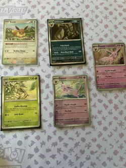 Pokemon Cards Lot Of 5 Eevee , 1 Umbreon , 1 Leafeon , 2 Esepeon, 1 Eevee - Image 1