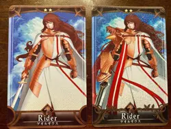 Fate Grand Order FGO Arcade Card Rider Saint Georgios Fatal Holo Cards - Image 1