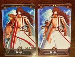 Fate Grand Order FGO Arcade Card Rider Saint Georgios Fatal Holo Cards - Image 2