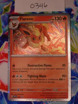 Pokemon Flareon Vaporeon Jolteon SVP 167 168 169 Prismatic Promo Card - Image 2