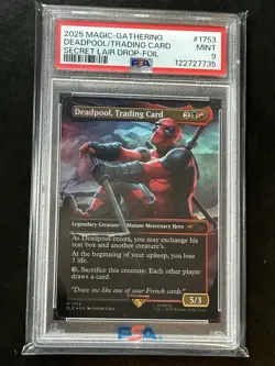 Deadpool 2025 MTG Marvel Secret Lair Drop 1753 Foil PSA 9 - Image 1