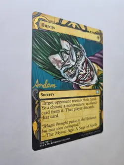 DURESS THE JOKER DC COMICS BATMAN MAGIC GATHERING ALTERED ART HAND PAINT - Image 2
