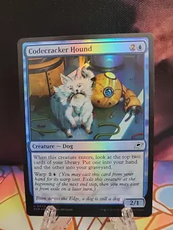 MTG, Edge of Eternities, NM Codecracker Hound Foil - Image 1