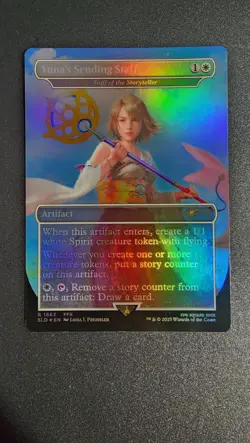 Yuna's Sending Staff - Staff of the Storyteller (Rainbow Foil) Secret Lair Drop - Image 1