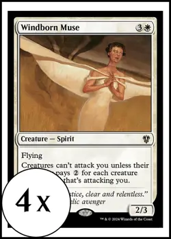 MTG - 4 x Windborn Muse - Playset 4x x 4 - Karlov Manor Commander - Image 1