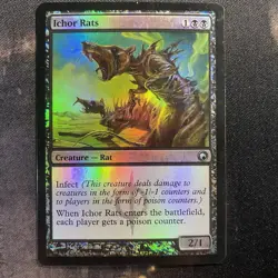 Magic the Gathering Magic Scars of Mirrodin X1 Ichor Rats Foil Mtg - Image 1