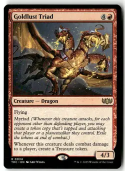 Goldlust Triad 34 Rare Commander: Tarkir: Dragonstorm Magic: The Gathering NM - Image 1