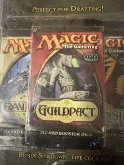 Vintage MTG Ravnica Guildpact Dissension Sealed 3-Pack Blister WOTC See Pics. - Image 3