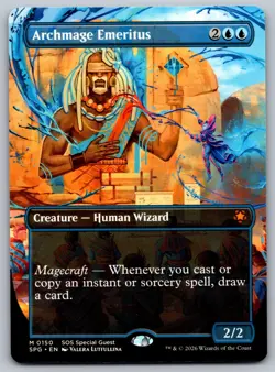 MTG Archmage Emeritus Borderless SPG 0150 Special Guests Regular NM - Image 1