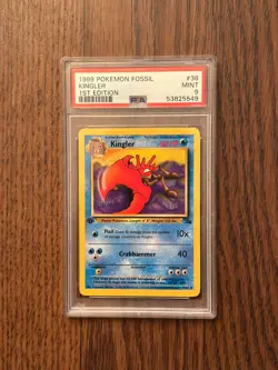 POKEMON FOSSIL 1st Edition KINGLER #38 NON HOLO PSA9 #53825549 - Image 2