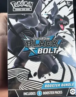 Pokemon Scarlet & Violet Black Bolt Booster Bundle Box [Zekrom] 2025 6 Packs - Image 2