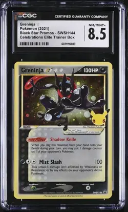 CGC 8.5 GRENINJA GOLD STAR SWSH144 CELEBRATIONS BLACK STAR PROMO ETB POKEMON - Image 1