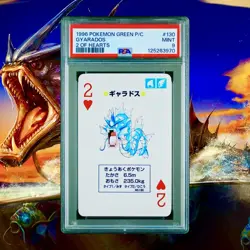 1996 Pokemon Green P/C Gyarados 2 of Hearts PSA 9 - Image 1