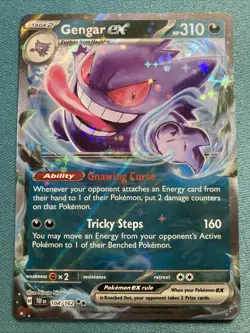 Pokemon TCG Gengar EX Temporal Forces Ultra Rare Card 104/162 Near Mint - Image 1