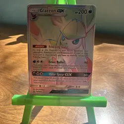 Pokemon Sun & Moon Ultra Prism Glaceon GX 159/156 Rainbow Secret Rare MP - Image 1
