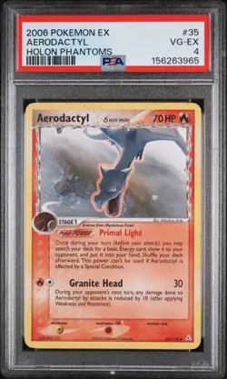 Aerodactyl 35/110 Holon Phantoms Pokemon PSA 4 - Image 1