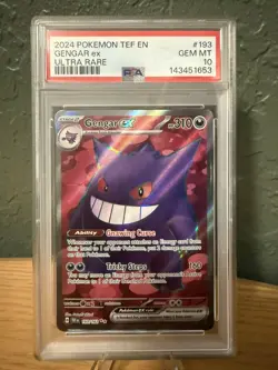 Pokemon Gengar EX Ultra Rare Holo 193/162 SV05 Temporal Forces PSA 10 - Image 1