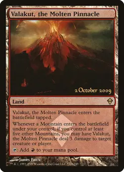 1 x Valakut, the Molten Pinnacle - Foil - Prerelease Promo - Zendikar - Moderate - Image 1