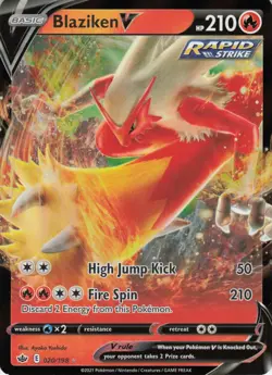 Blaziken V 020/198 Ultra Rare Holo SWSH06: Chilling Reign NM Pokemon - Image 1