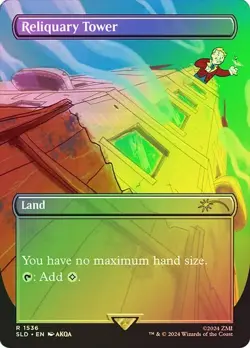 MTG Reliquary Tower (1536) (Rainbow Foil) Secret Lair Drop Foil - FALLOUT - Image 1