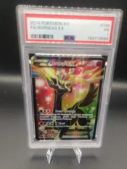 2014 POKEMON XY BASE SET #146/146 XERNEAS EX FULL ART ULTRA RARE PSA 1 - Image 1