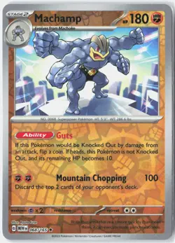 Machamp 068/165 Rare 151 Pokemon Reverse Holo Near Mint - Image 1
