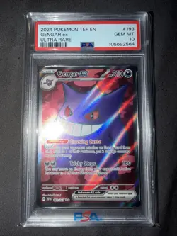 Gengar ex PSA 10 📈2024 Pokemon SV05 Temporal Forces (TEF) 193/162 UR Ultra Rare - Image 1