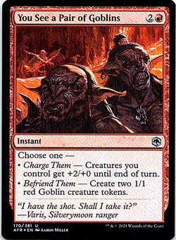 You See A Pair of Goblins Foil Adventures In The Forgotten Realms NM - Image 1