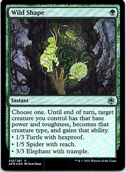 Wild Shape Foil Adventures In The Forgotten Realms NM - Image 1