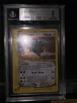 Golem 148/144 Skyridge Holo BGS 9 Mint Swirl Crystal Pokemon Vintage - Image 3