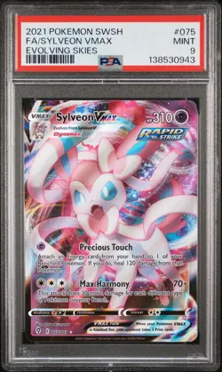 Fa/Sylveon Vmax Pokemon Sword & Shield Evolving Skies 075 PSA {{cardGame}} - Image 1